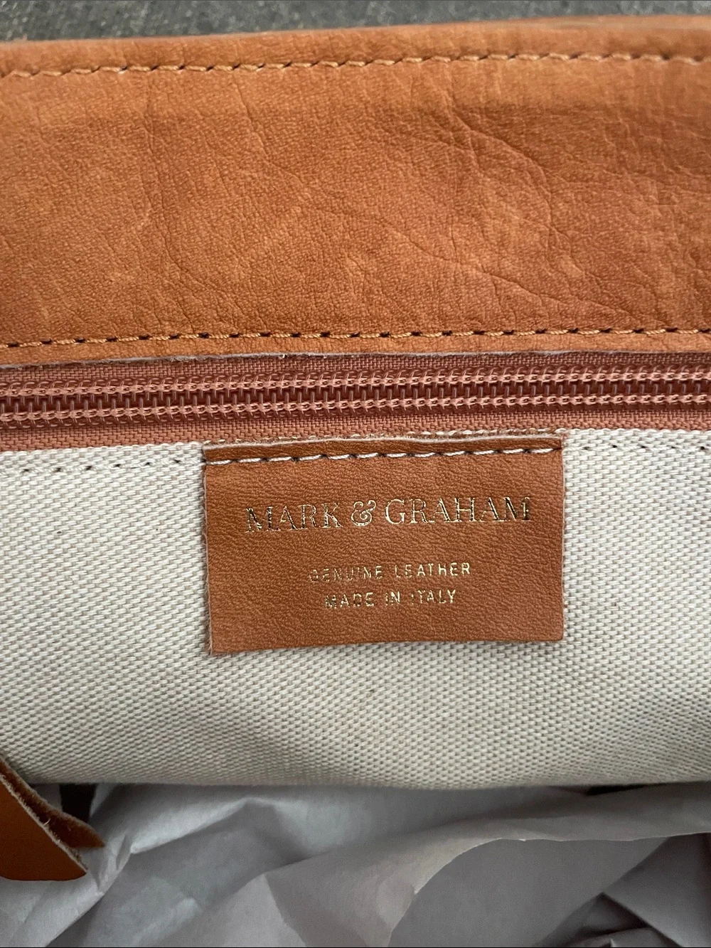 Mark & Graham Classic Leather Satchel Handbag with Crossbody Stap